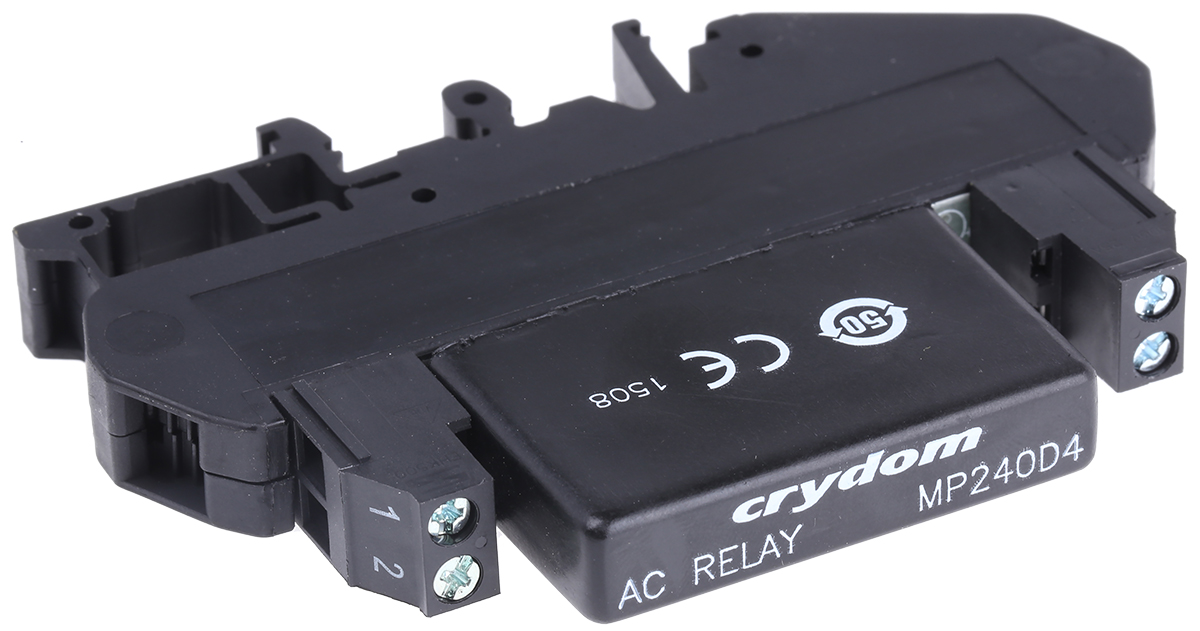 Sensata Crydom DRA1-MP Series Solid State Interface Relay, 32 V Control, 4 A rms Load, DIN Rail Mount