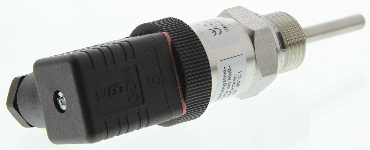 Electrotherm PT100 RTD Sensor, 6mm Dia, 50mm Long, G1/2, F0.3 +200°C Max