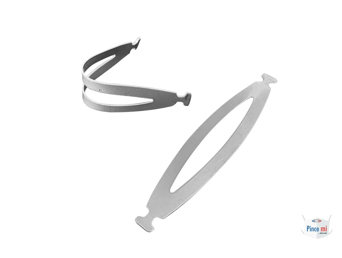 PMI100*10 Pince Mi Fabric Face Mask Nose Clip 60mm x 12mm x 0.8mm