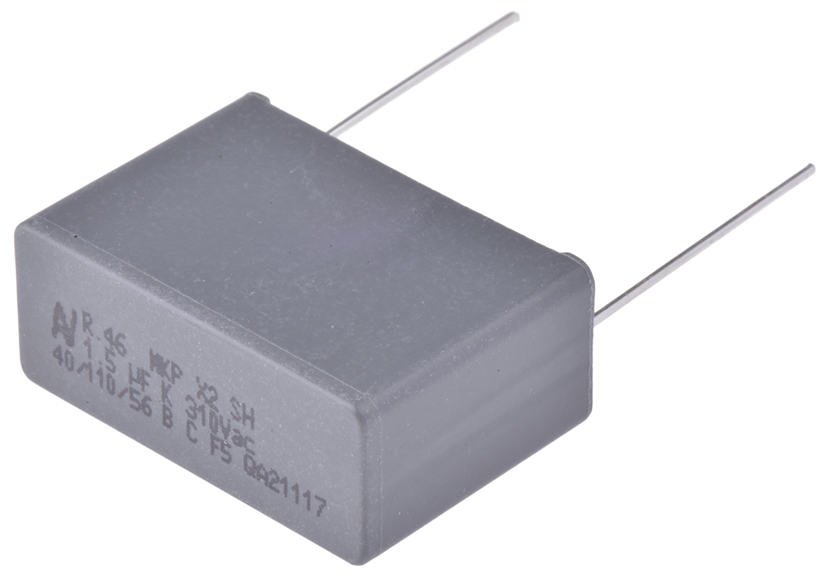 KEMET R46 Metallised Polypropylene Film Capacitor, 310V ac, ±10%, 1.5μF, Through Hole