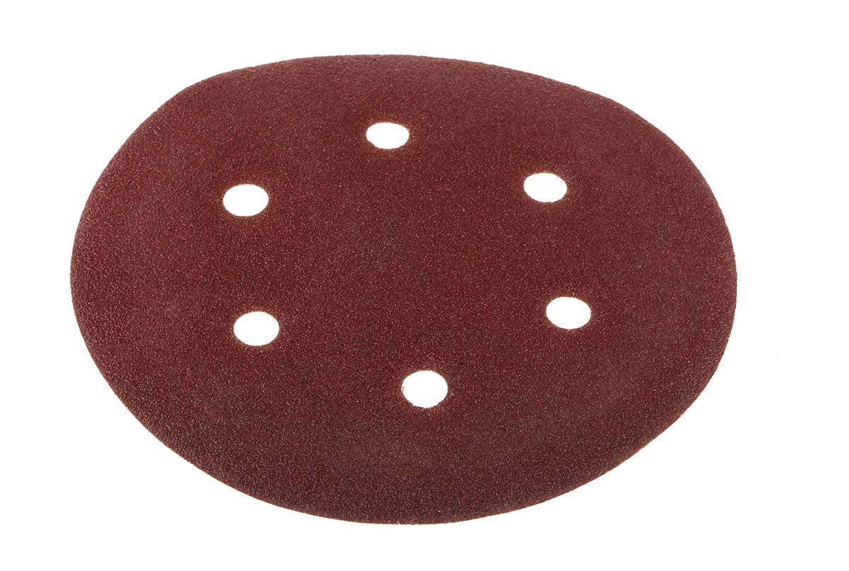 RS PRO Aluminium Oxide Sanding Disc, 150mm x 1mm Thick, 80+ Grade, P80 Grit, 25 in pack