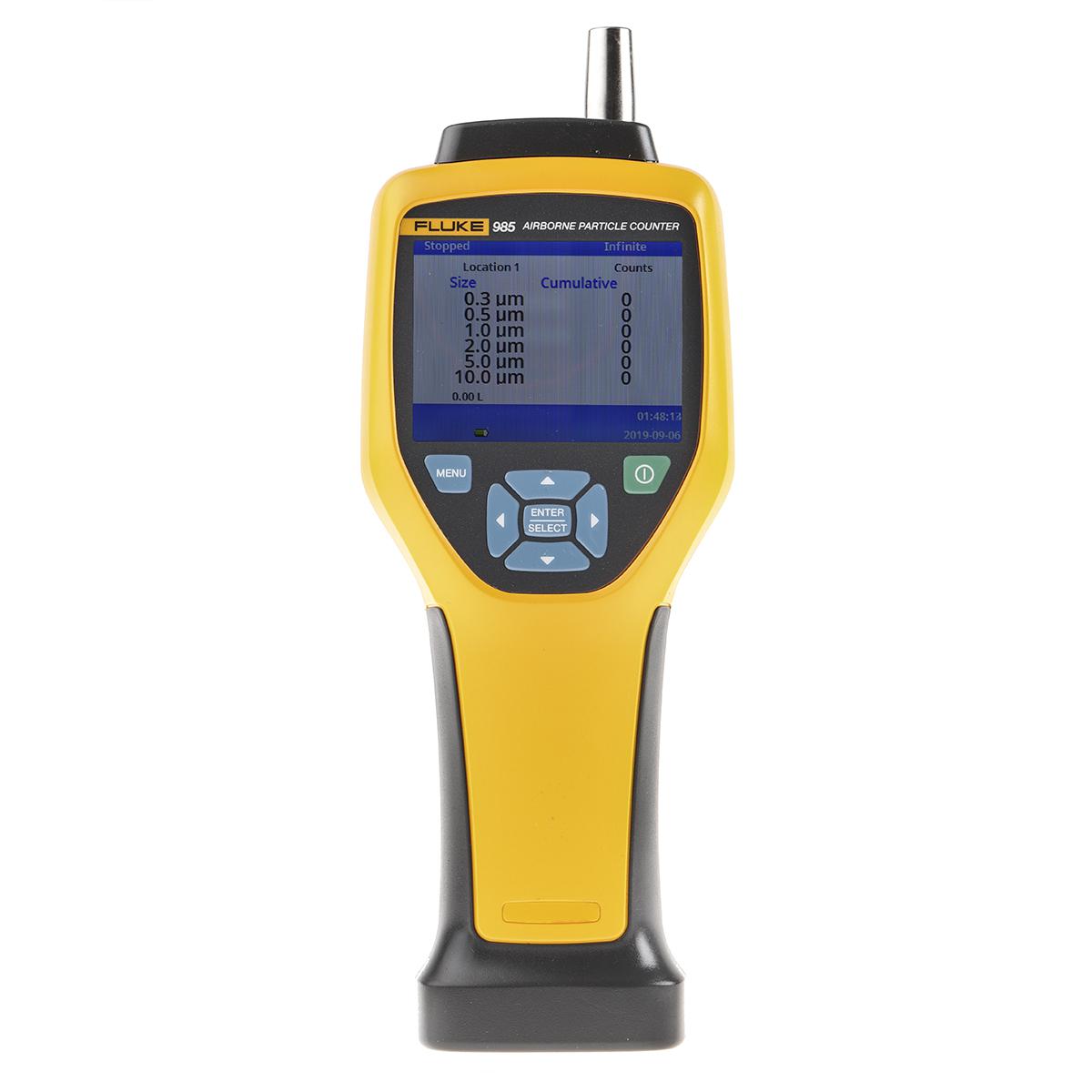 Fluke 985 Data Logging Air Quality Meter for Humidity, Temperature, +40°C Max, 95%RH Max, Battery, Mains-Powered