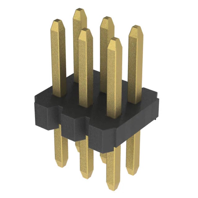 Amphenol Communications Solutions Minitek127 Series Vertical Through Hole PCB Header, 6 Contact(s), 1.27 mm Pitch, 2