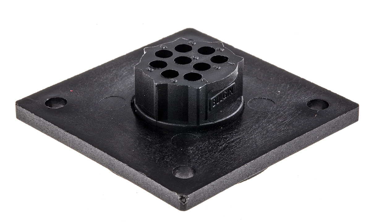 Bulgin Circular Connector, 9 Contacts, Flange, Standard Connector, Socket, Female, IP68, Standard Buccaneer Series