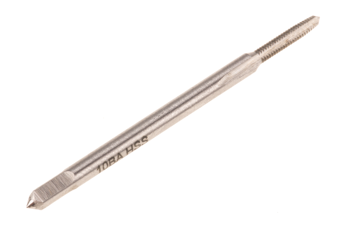 RS PRO Tap Set HSS 2-Piece 0.35mm Pitch BA Standard Hand Tap 10 BA Thread