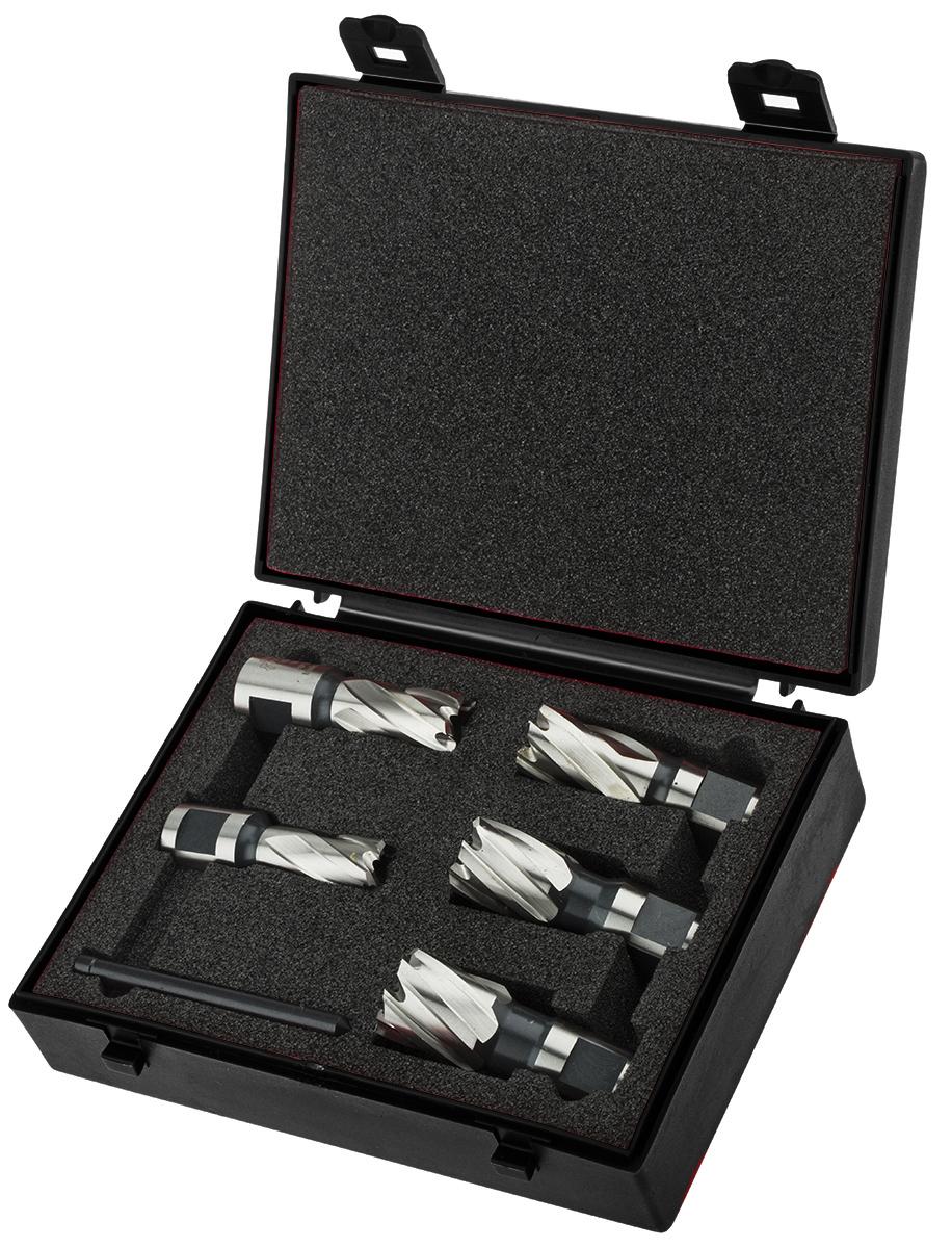 RS PRO Cobalt Steel 14 → 22mm Cutting Diameter Magnetic Drilling Hole Cutter Set