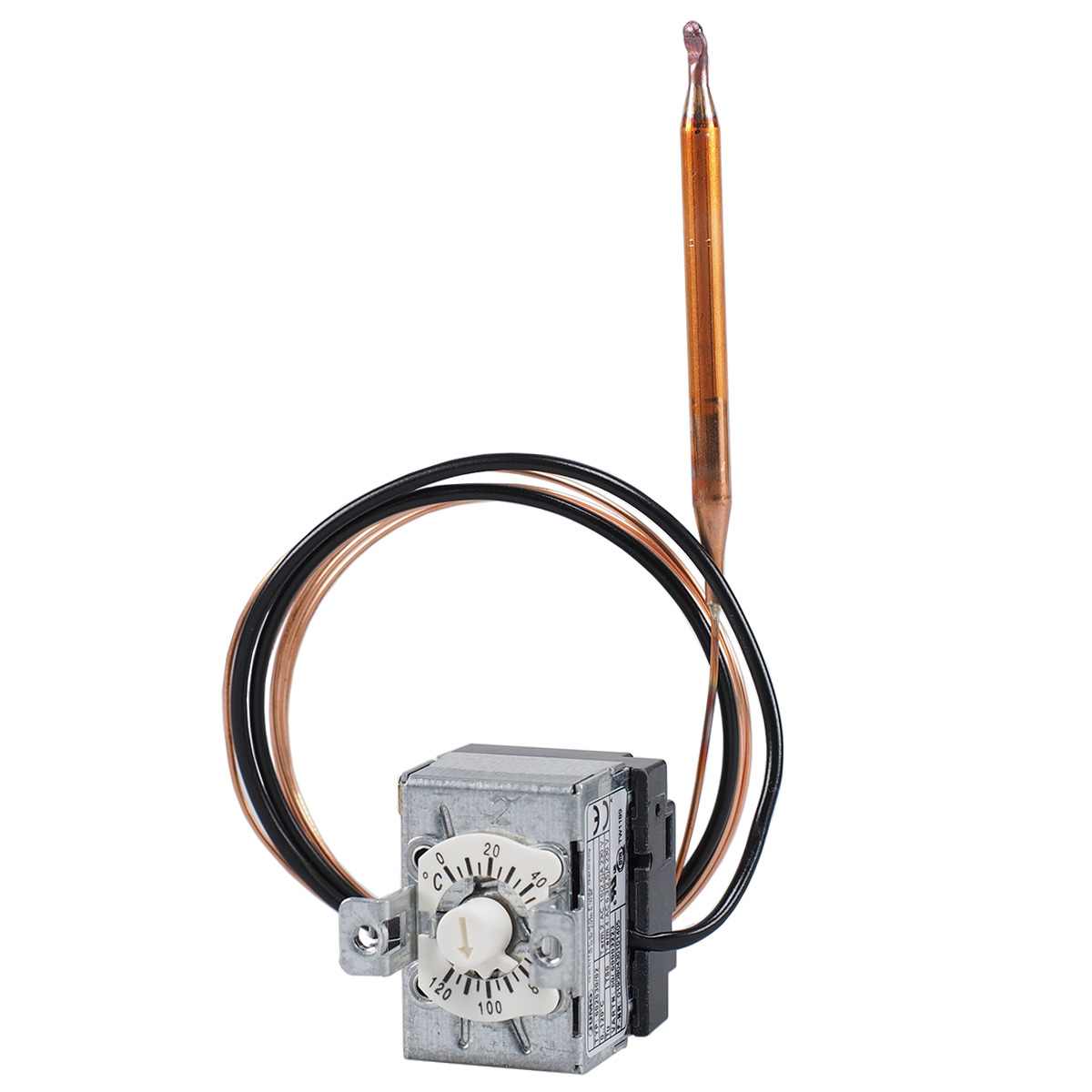 Jumo Capillary Thermostat, 120°C Max, NC, Automatic Reset, Panel Mount