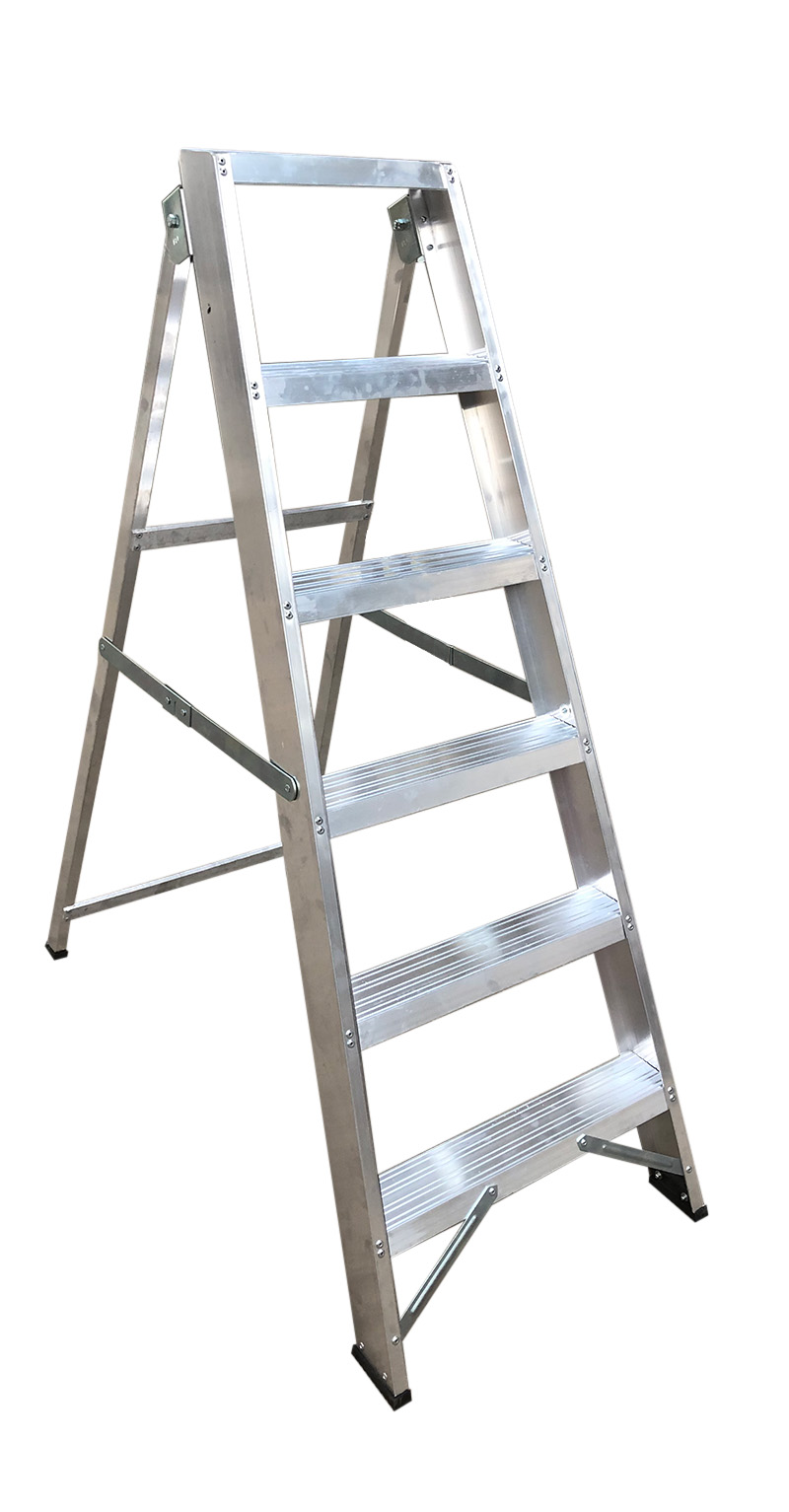 RS PRO Aluminium 6 steps Step Ladder, 1.26m open length