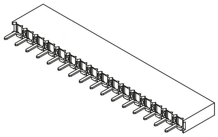 Samtec BCS Series Straight Through Hole Mount PCB Socket, 16-Contact, 1-Row, 2.54mm Pitch, Solder Termination