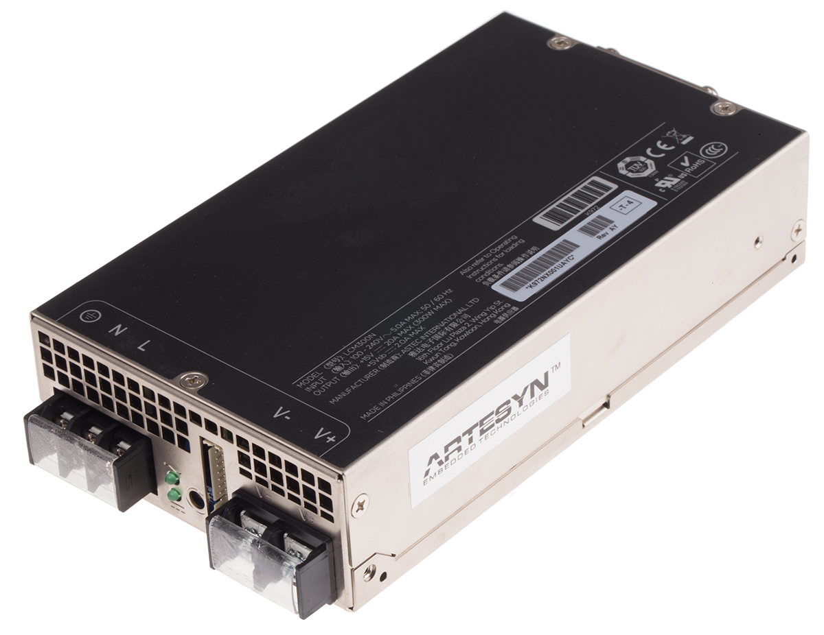 Artesyn Switching Power Supply, LCM300N -T-4, 15V dc, 20A, 310W, 1 Output, 127 → 374 V dc, 90 → 264 V ac