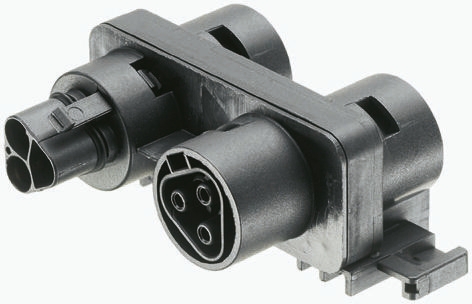 Wieland RST20i3 Series Distribution Block, 3-Pole, Male to Female, Panel Mount, 20A, IP68