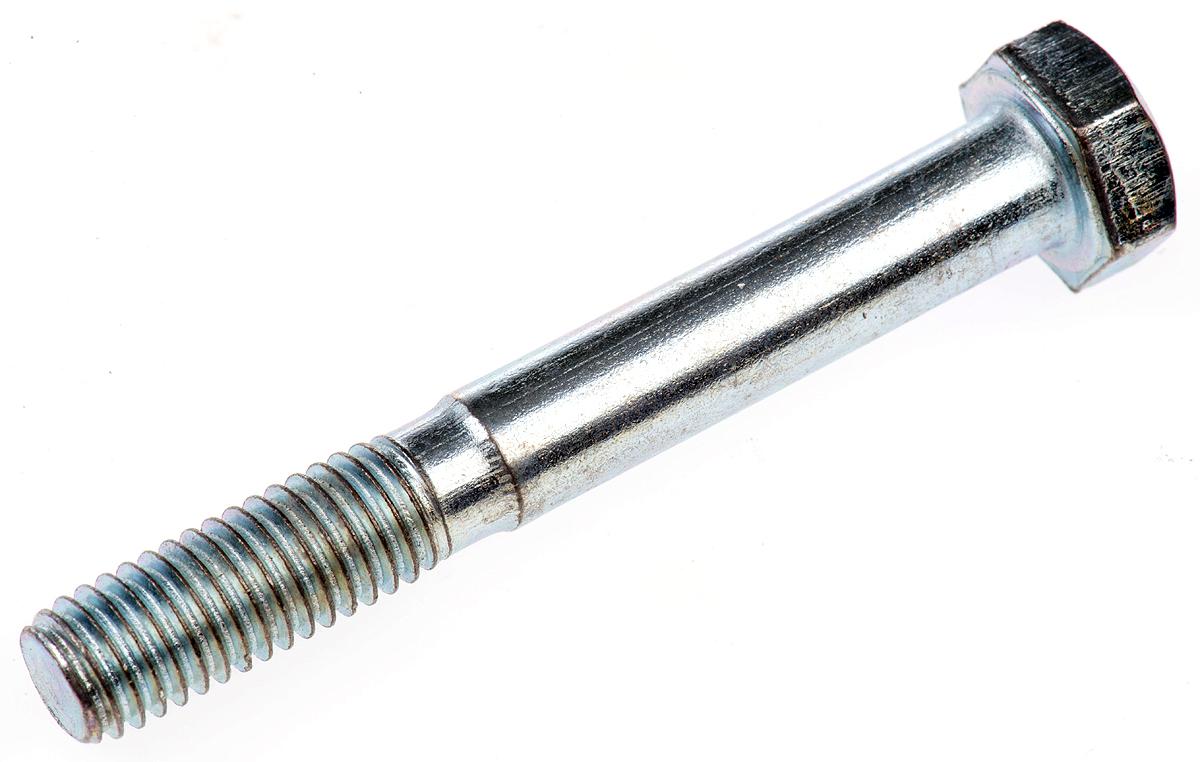 RS PRO Bright Zinc Plated Steel, Hex Bolt, M8 x 60mm