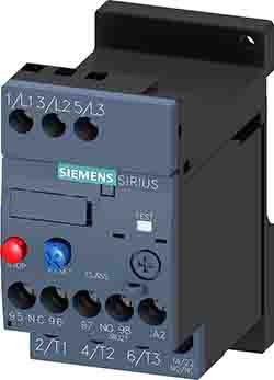 Siemens SIRIUS 3RU2 Thermal Overload Relay, 2 A F.L.C, 2 A Contact Rating, 0.75 kW, 1.1 kW, 690 Vac, SIRIUS