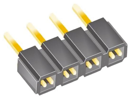 Samtec SLW Series Straight Through Hole Mount PCB Socket, 4-Contact, 1-Row, 2.54mm Pitch, Solder Termination