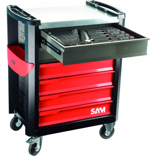 SAM 6 Drawer ABS Wheeled Tool Trolley