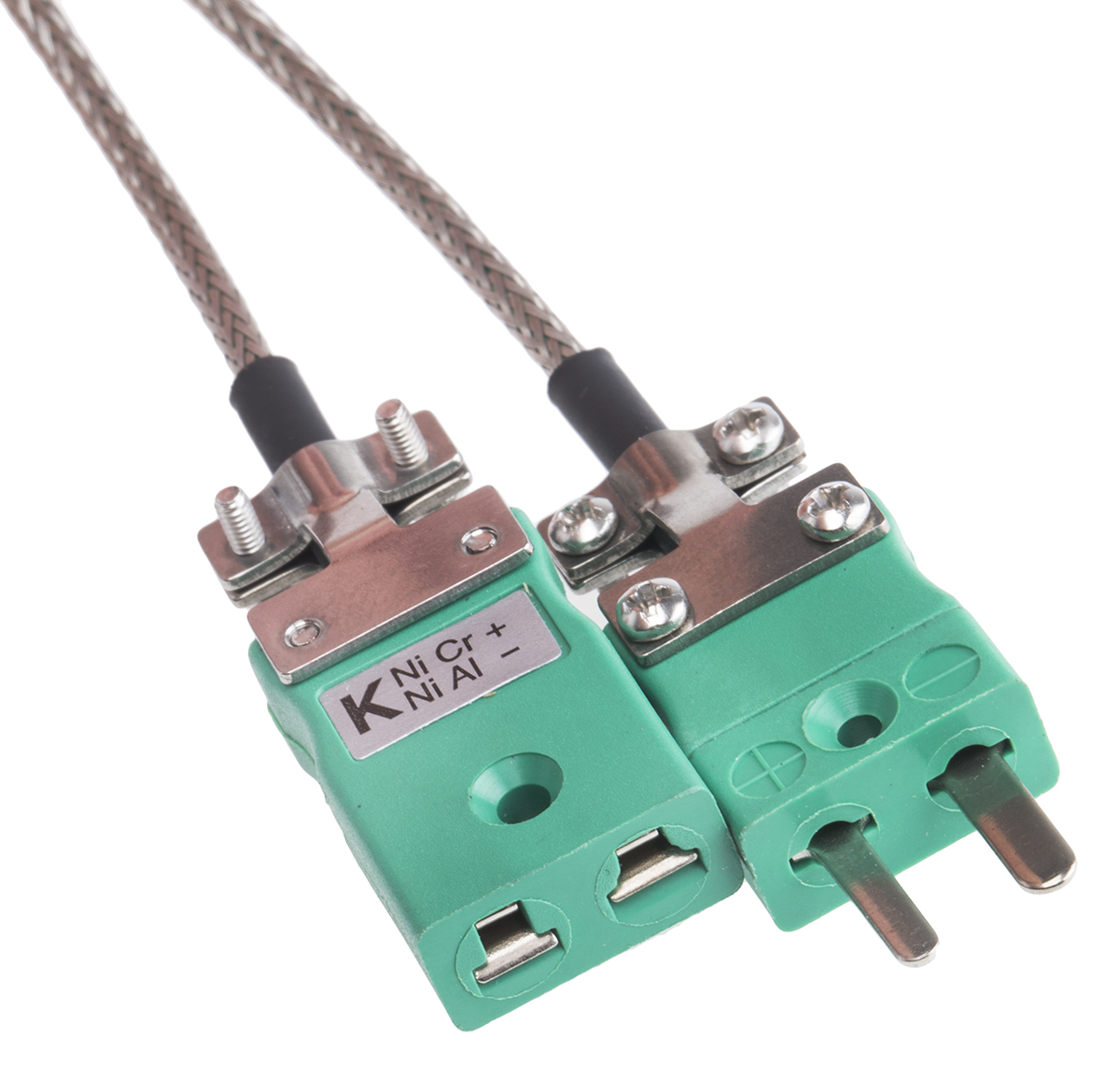 RS PRO Type K Thermocouple Cable/Wire Extension Lead, 2m, Unscreened, Glass Fibre Insulation, +350°C Max, 7/0.2mm