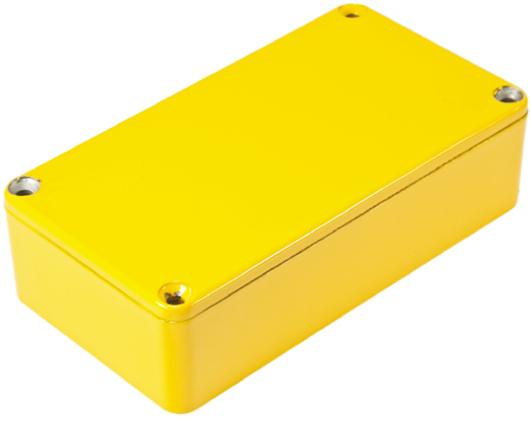 Hammond 1590 Series Yellow Die Cast Aluminium Enclosure, IP54, Yellow Lid, 112 x 60.5 x 31mm