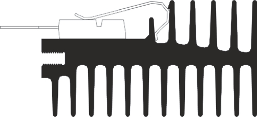 AAVID THERMALLOY Heatsink, 2.46K/W, 150 x 27 x 50mm, Clip