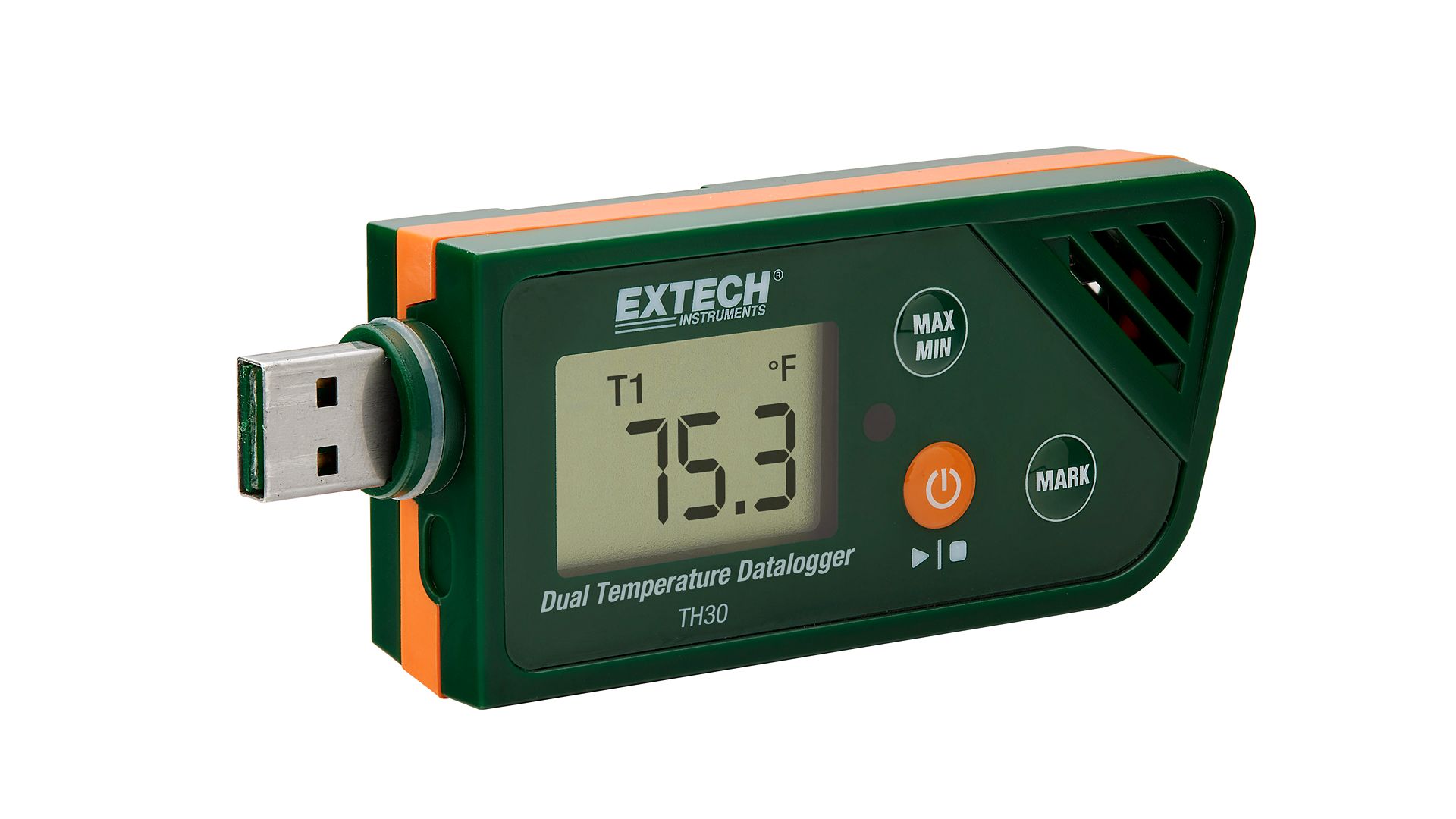 Extech TH30 Temperature Data Logger, USB, 2 Input Channel(s)