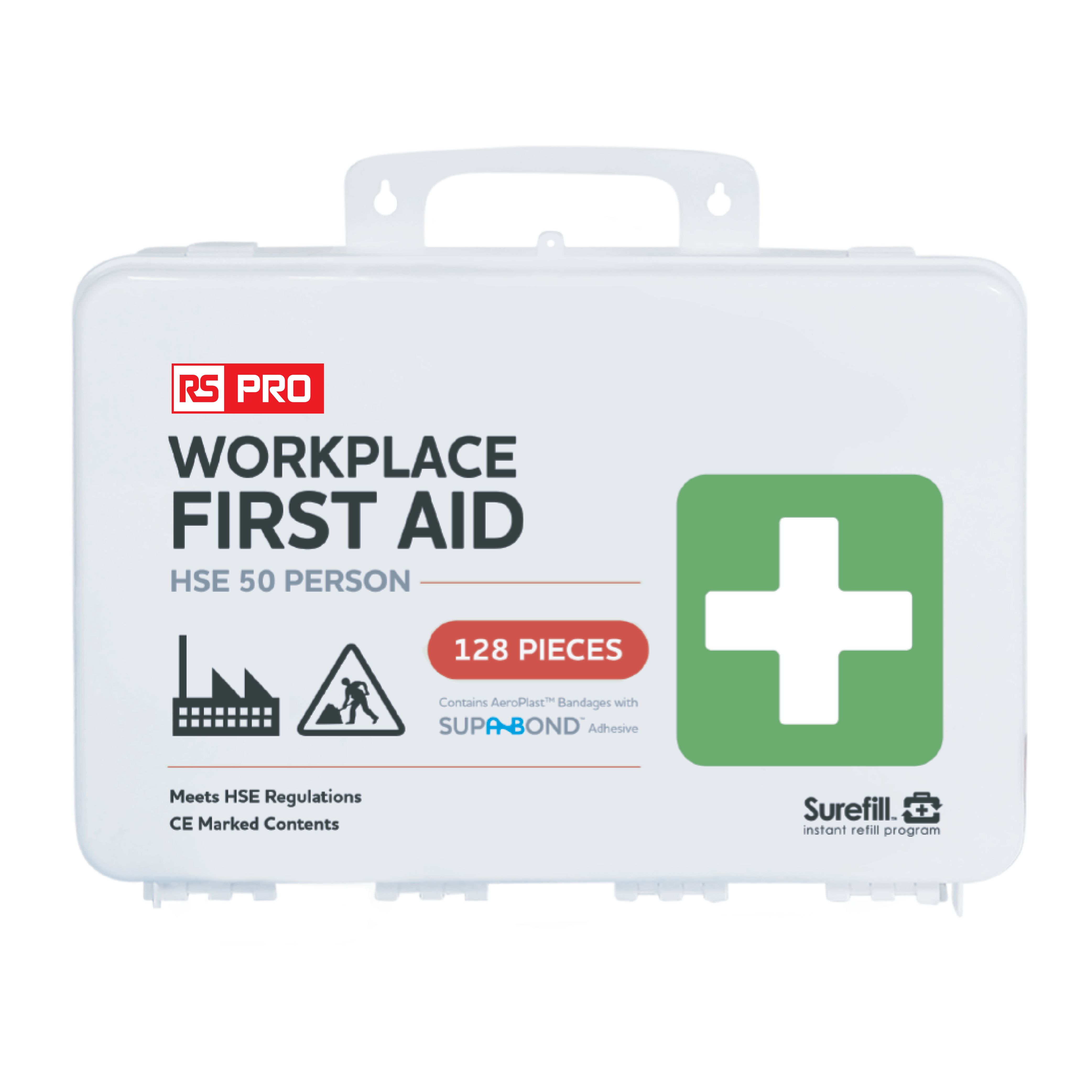 RS PRO First Aid Kit for 50 Person/People, Carrying Case