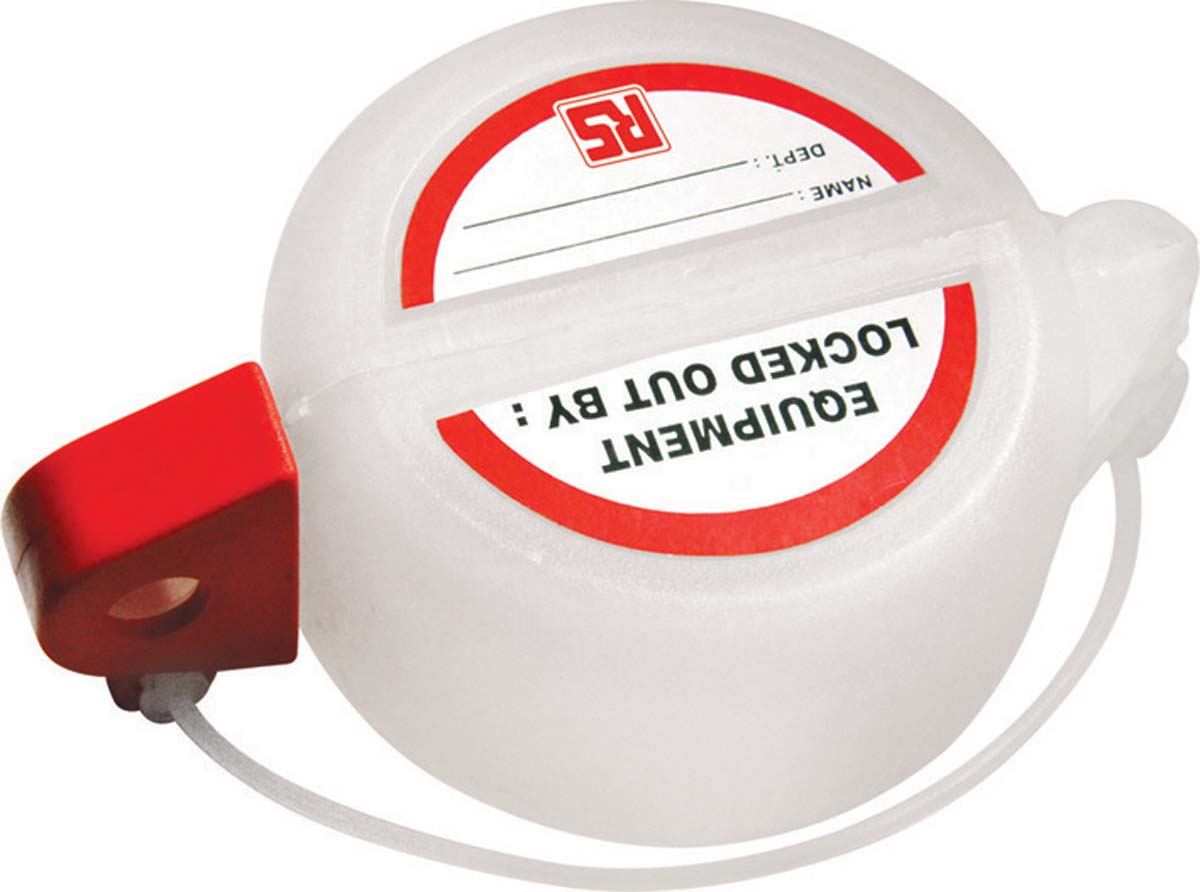 RS PRO Clear 1-Lock Polycarbonate Push Button Lockout, 7.25mm Shackle