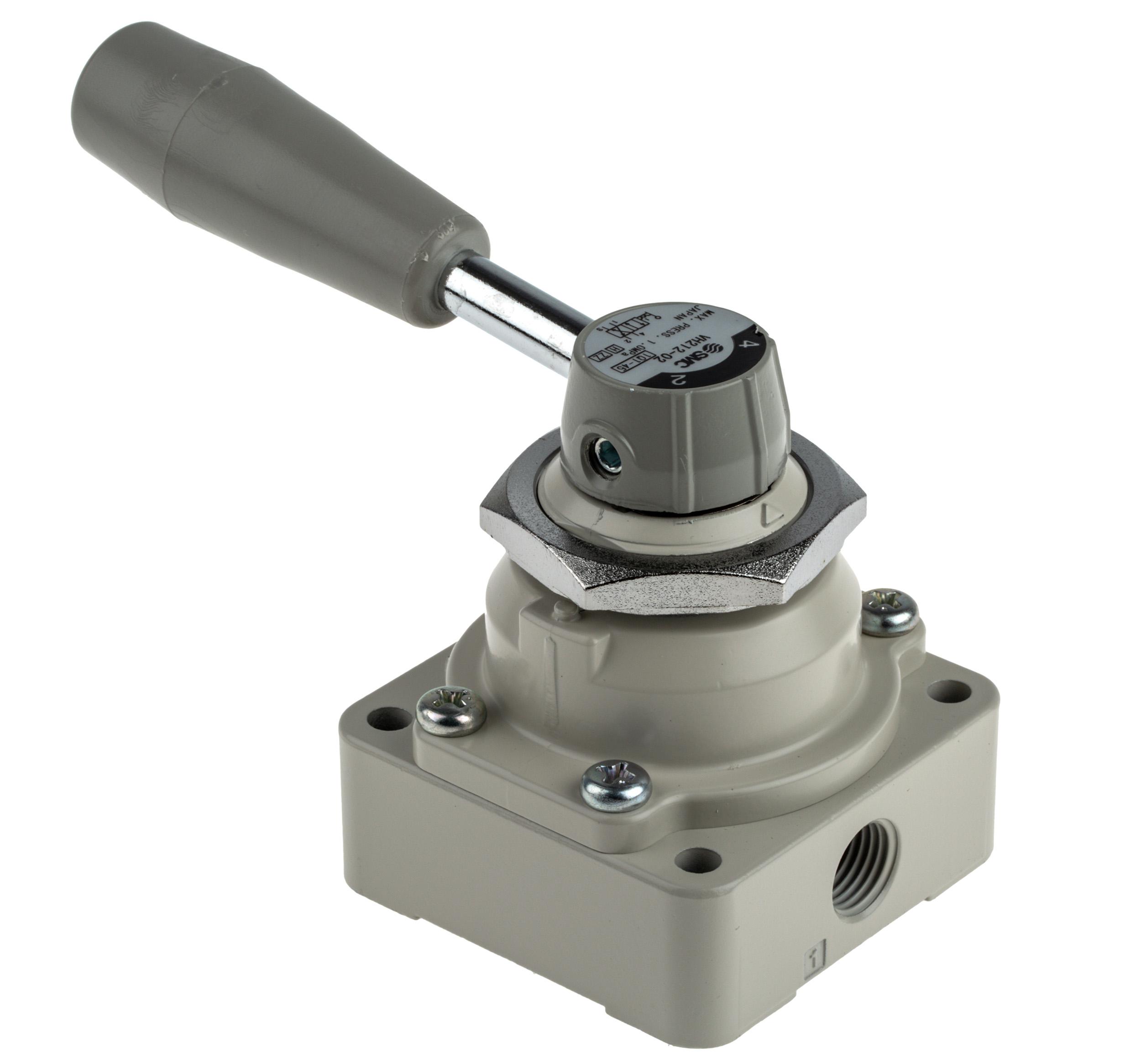 SMC Handle 4/2 Pneumatic Manual Control Valve VH Series, Rc 1/4, 1/4in, III B