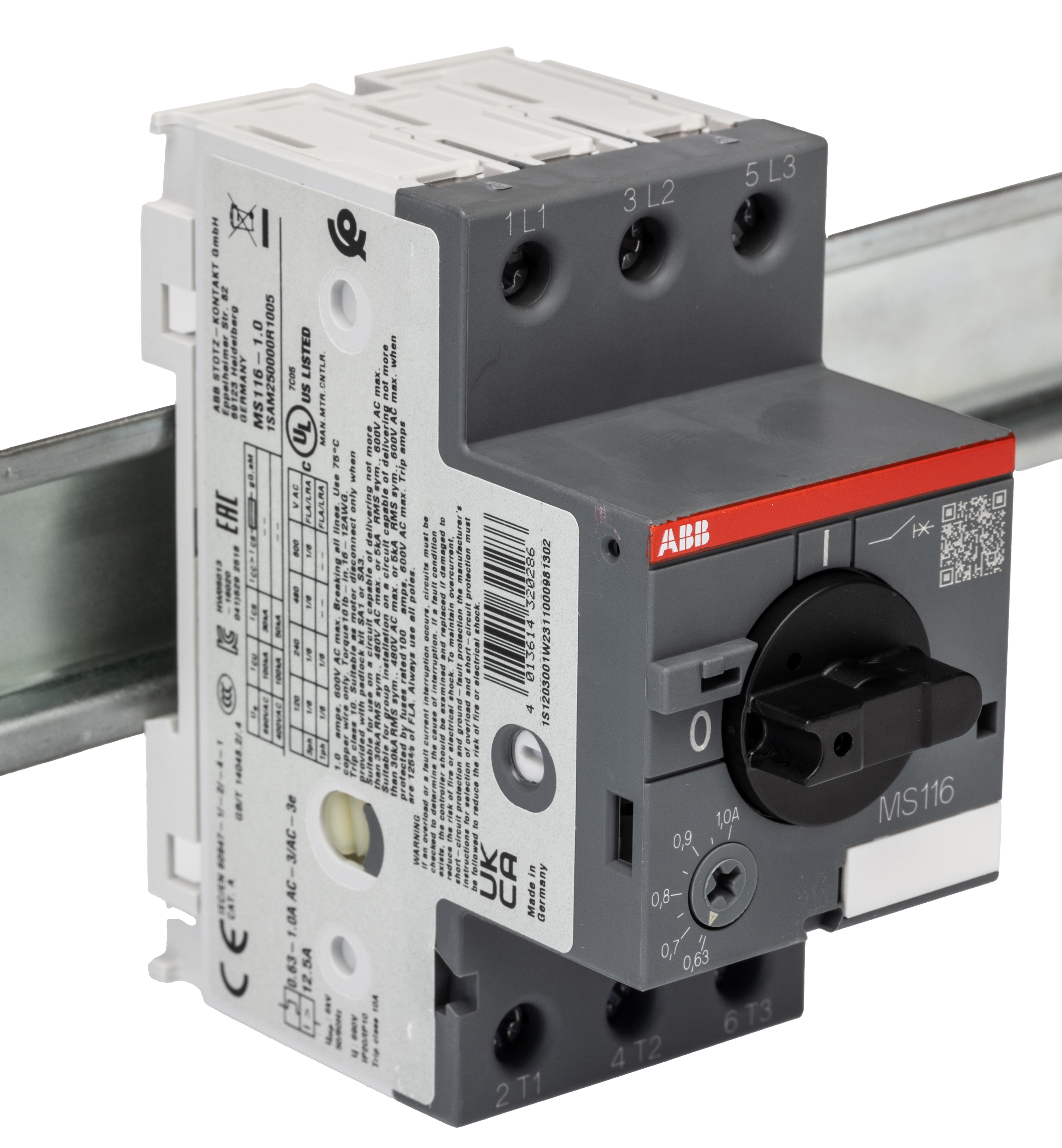 ABB 1 A Motor Protection Circuit Breaker, 690 V ac