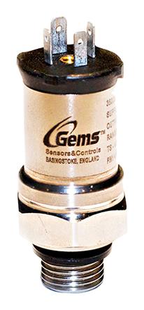 Gems Sensors Pressure Sensor, 1bar Max, Voltage Output, Relative Reading