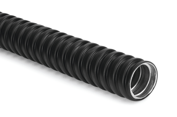HellermannTyton Flexible Conduit, 20mm Nominal Diameter, Galvanised Steel, Black