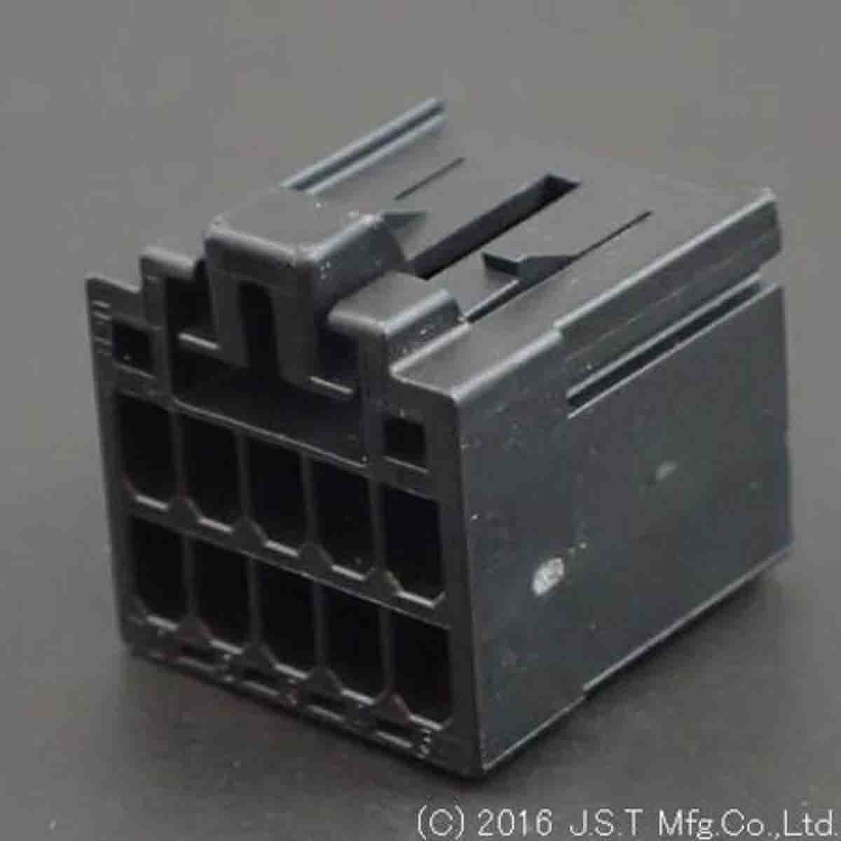 JST, J2000 Female PCB Connector Housing, 2.5mm Pitch, 10 Way, 2 Row