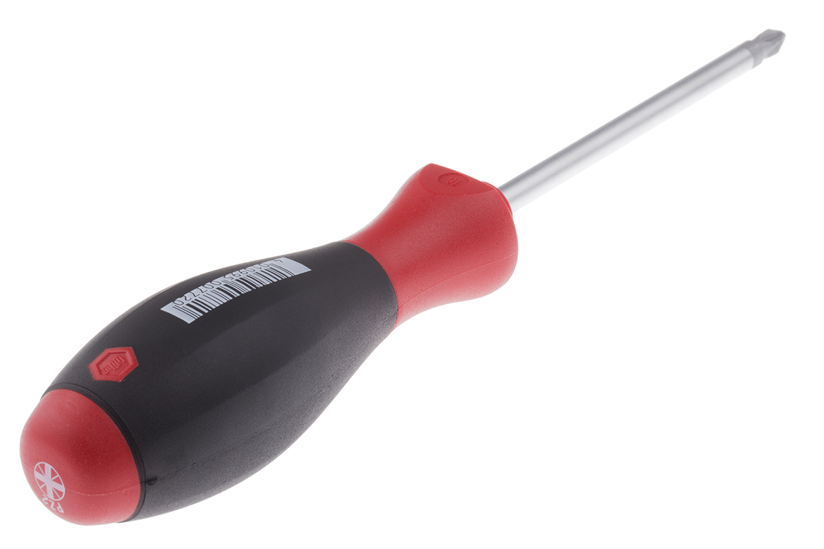 Wiha Pozidriv  Screwdriver, PZ2 Tip, 100 mm Blade, 218 mm Overall