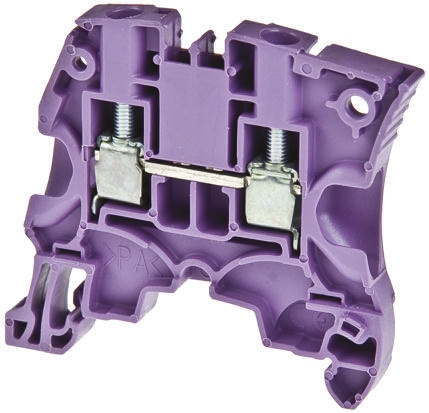 Entrelec 1SNK505063R0000 ZS4 Series Purple, 4mm², Single-Level, Screw Termination, ATEX