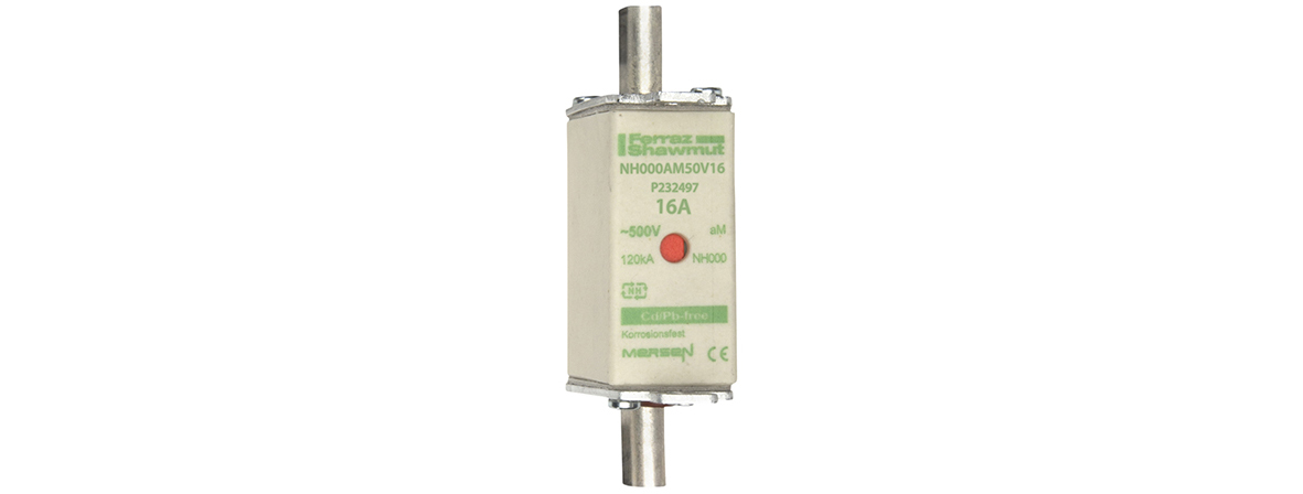 Mersen 16A NH Fuse, NH000, 500V ac