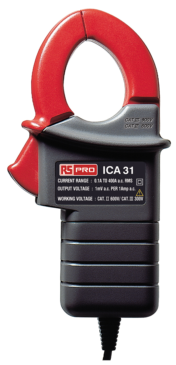 RS PRO Multimeter Current Clamp Adapter, AC Adapter, 400A ac AC Max, Current, Voltage Output - RS Calibrated