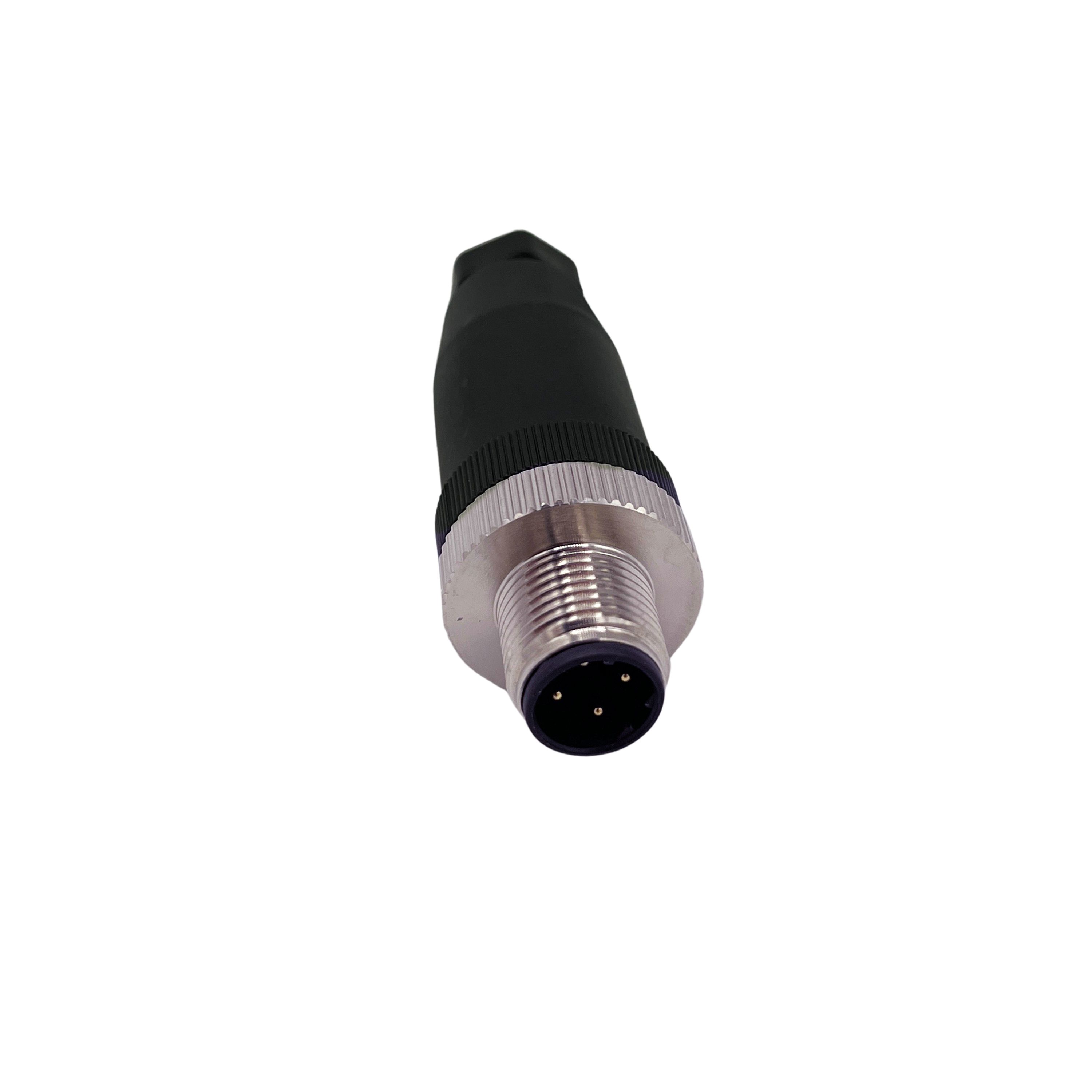Norcomp Circular Connector, 4 Contacts, Free Hanging, M12 Connector, Plug, Male, IP66, M12 Series