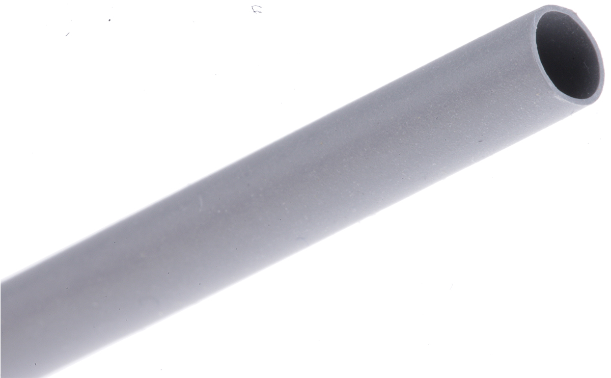 TE Connectivity Heat Shrink Tubing, Grey 3.2mm Sleeve Dia. x 1.2m Length 2:1 Ratio, RNF-100 Series