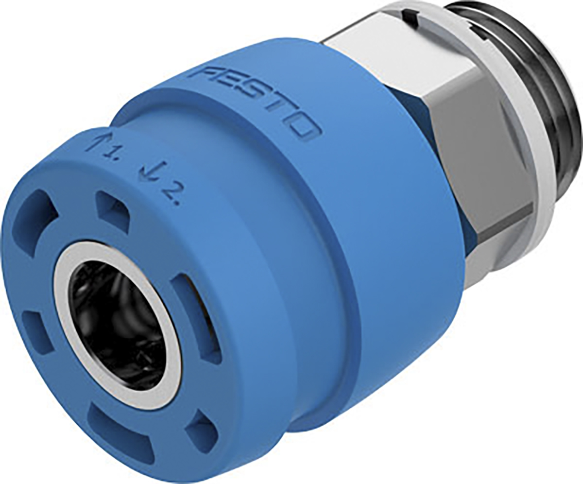 Festo Brass Female Pneumatic Quick Connect Coupling, G 1/4 Male Threaded