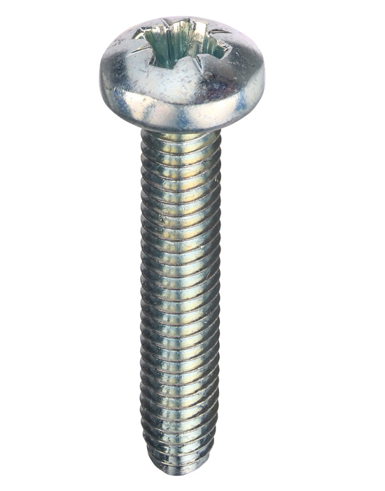 RS PRO Bright Zinc Plated Steel Pan Head Thread Forming Screw, M6 x 1.181in Long 30mm Long