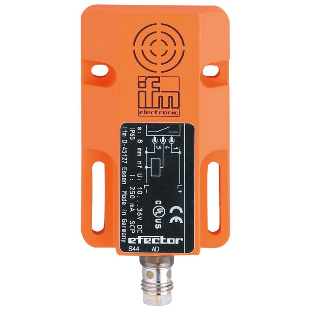 ifm electronic Inductive Rectangular Proximity Sensor, 8 mm Detection, PNP NC, 10 → 36 V dc