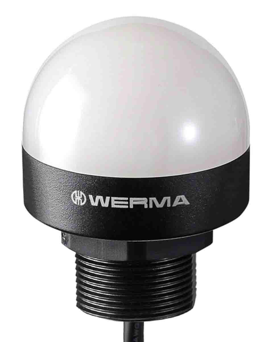 Werma MC55 Series Clear Steady Beacon, 24 V, Base Mount, LED Bulb, IP65