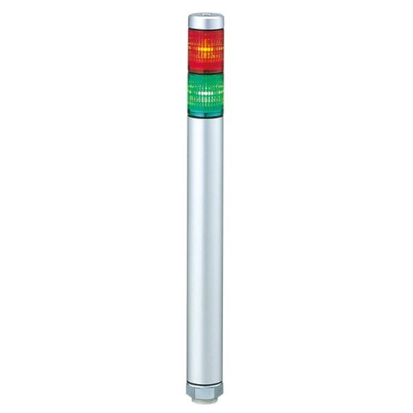 Patlite MP Series Coloured Signal Tower, 2 Lights, 24 V ac/dc, Direct Mount