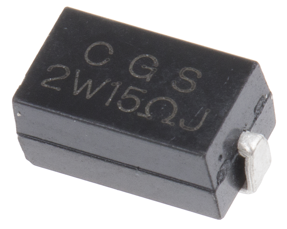 TE Connectivity SM 15 Ω Wirewound Surface Mount Resistor ±5 % 2 W - SMW215RJT