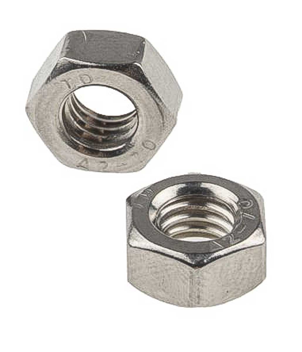 RS PRO Stainless Steel Hex Nut, DIN 934, M1.4