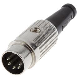 Deltron 5 Pole Din Plug, DIN 41524, DIN 45322, DIN 45326, DIN 45327, DIN 45329, 2A, 34 V ac/dc, Male, Cable Mount