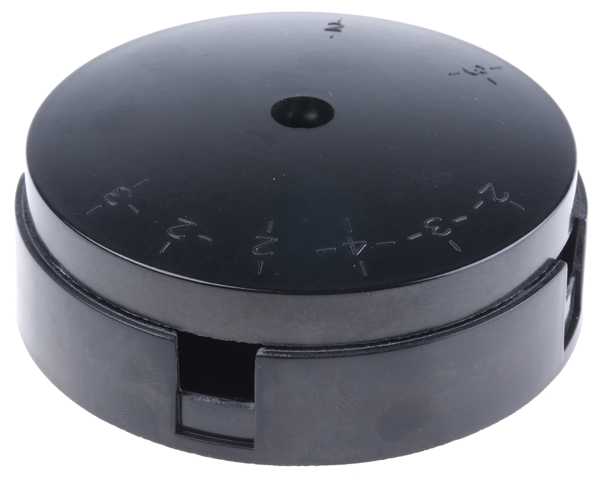 RS PRO Black Plastic Junction Box, 3 Terminals