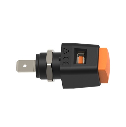 Schutzinger 12.5mm Orange Terminal Post, 30 V ac, 60 V dc, 16A, Pg 7 Thread