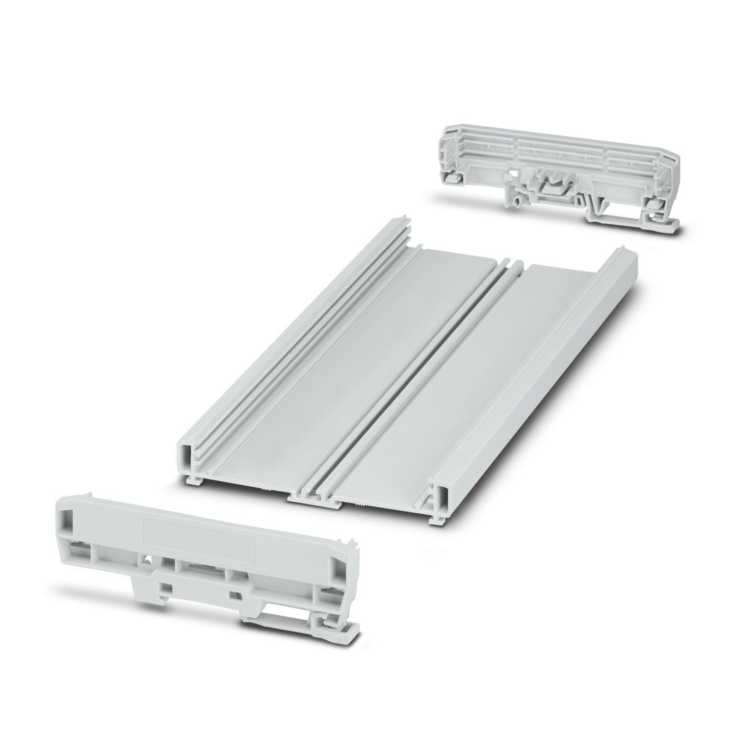 Phoenix Contact Profile Housing Enclosure Type UM-BASIC Series , 253.8 x 127.8 x 39.45mm, PVC DIN Rail Enclosure