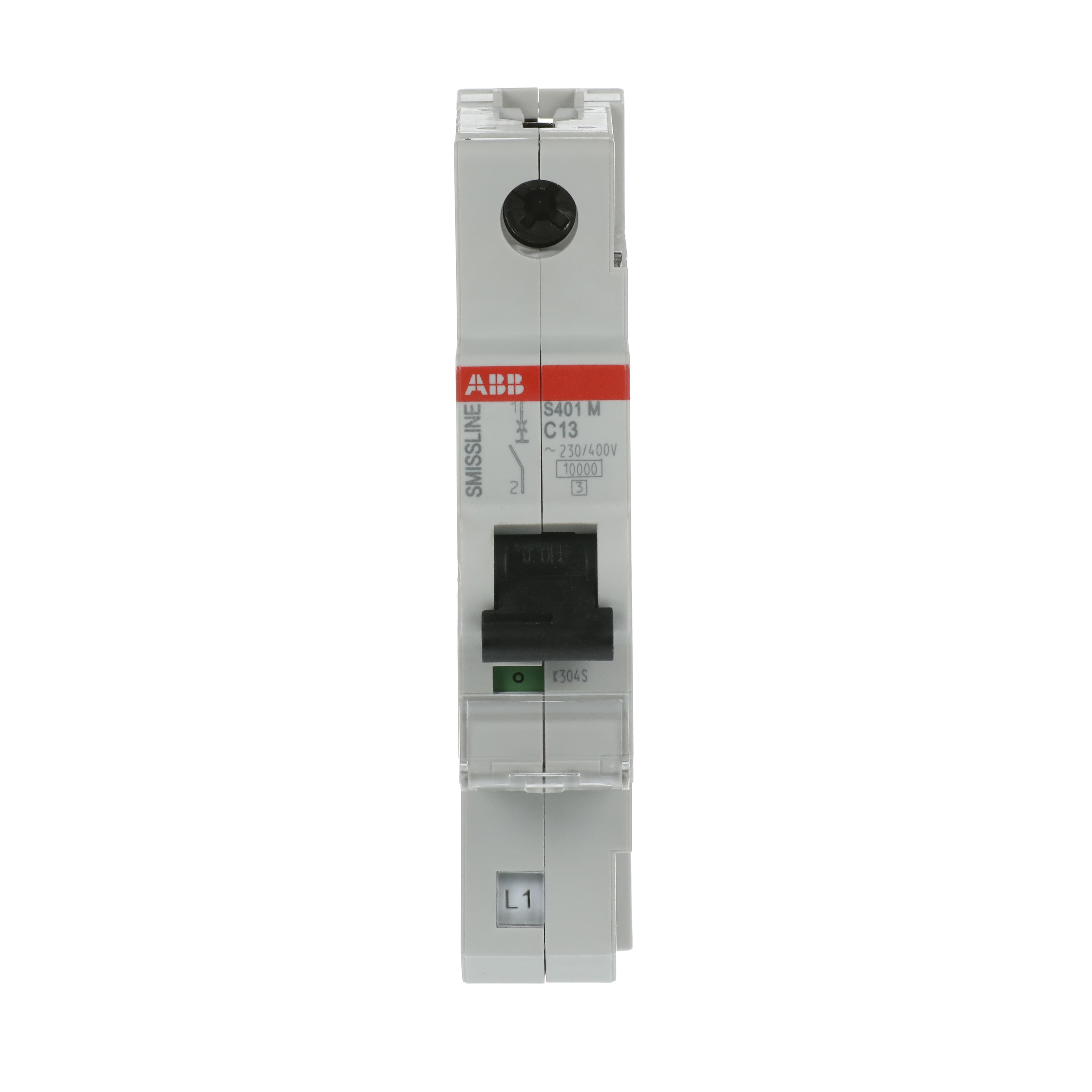 ABB SMISSLINE TP S400M MCB, 1P, 13A Curve C, 230V AC, 60V DC, 10 kA Breaking Capacity