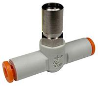 SMC AS Series Tube Speed Controller, 1/4in Tube Inlet Port x 1/4in Tube Outlet Port