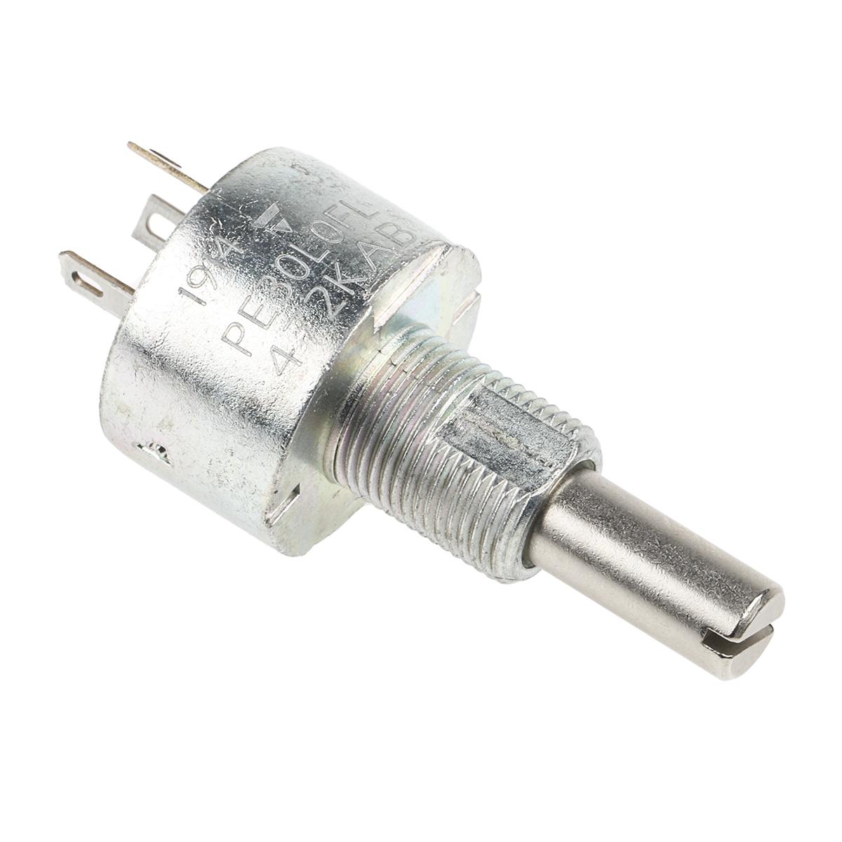 Vishay PE30 4.7kΩ Rotary Potentiometer 1-Gang Panel Mount, PE30L0FL472KAB